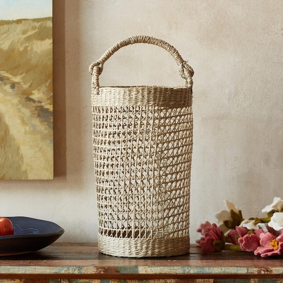 NWT Sundance Tall Seagrass Basket - Picture 2 of 2